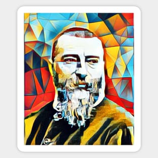 Jean-Baptiste Alphonse Karr Abstract Portrait | Jean-Baptiste Alphonse Karr Artwork 2 Sticker